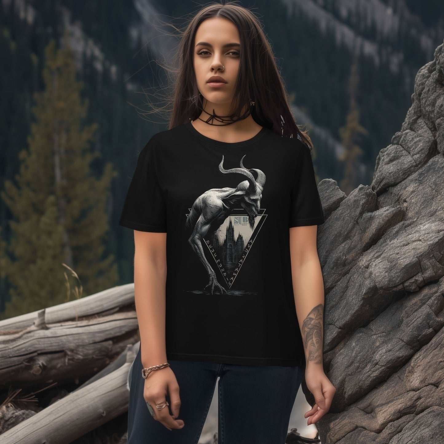 the goat devil dark art shirt