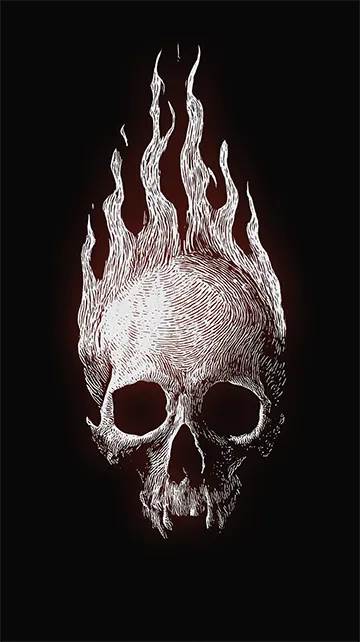 Flame Skull Live HD Wallpaper 1080x1920px