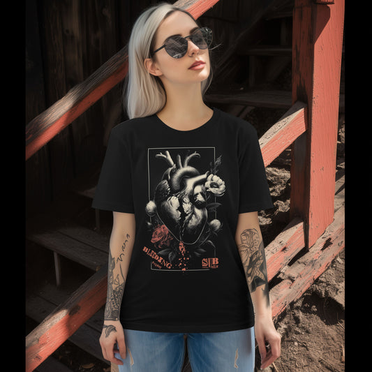 bleeding inside heart dark art shirt