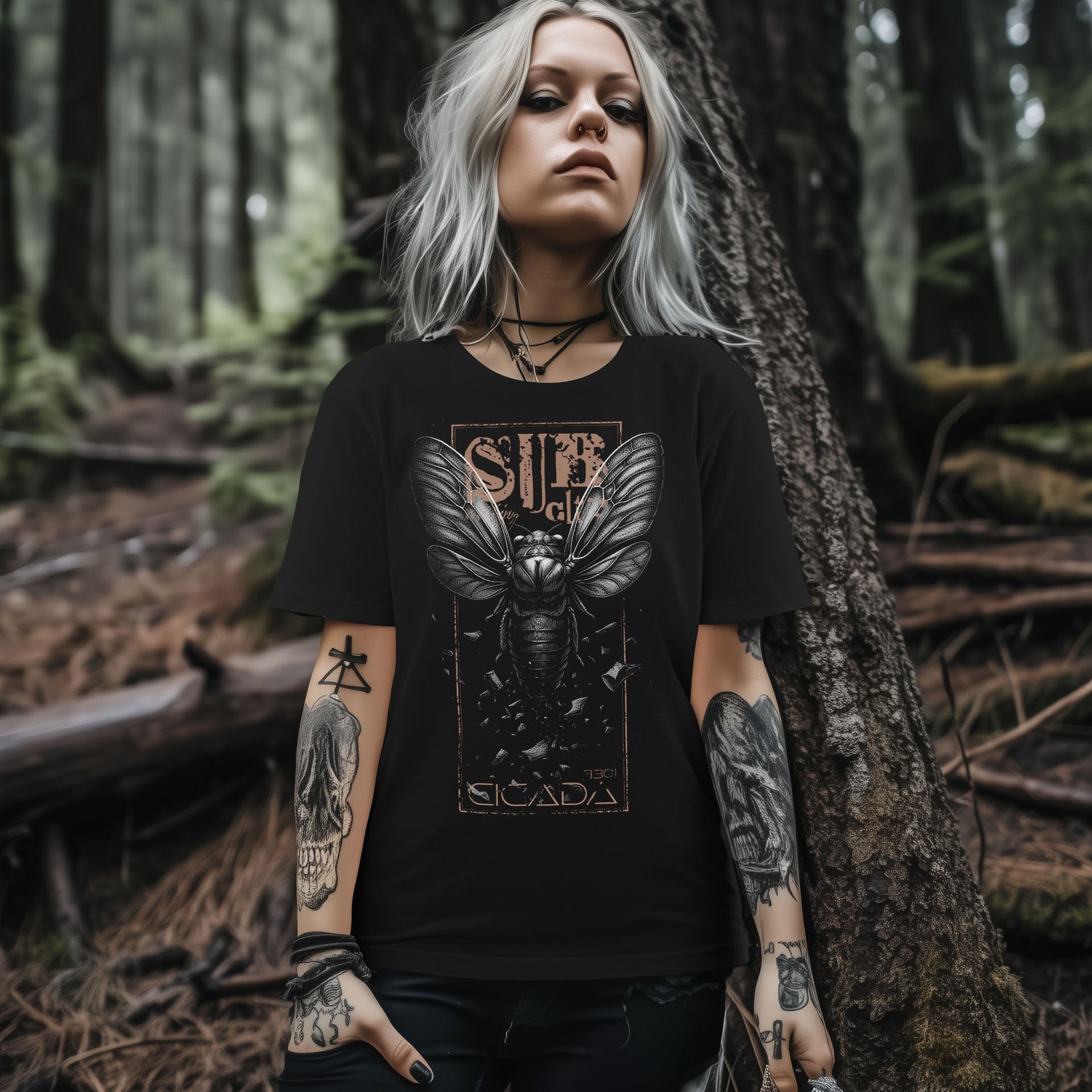 dark art cicada shirt