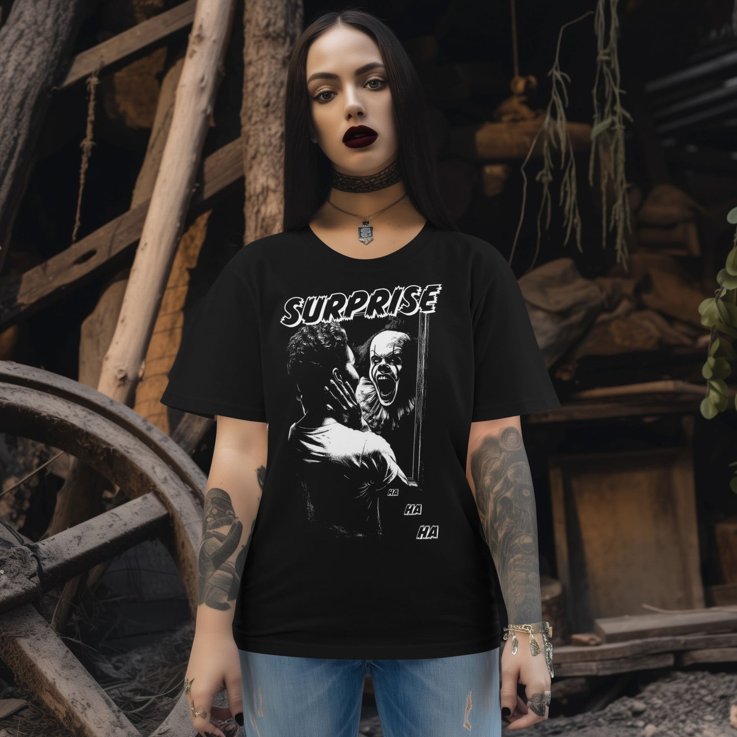 evil mirror clown dark art shirt
